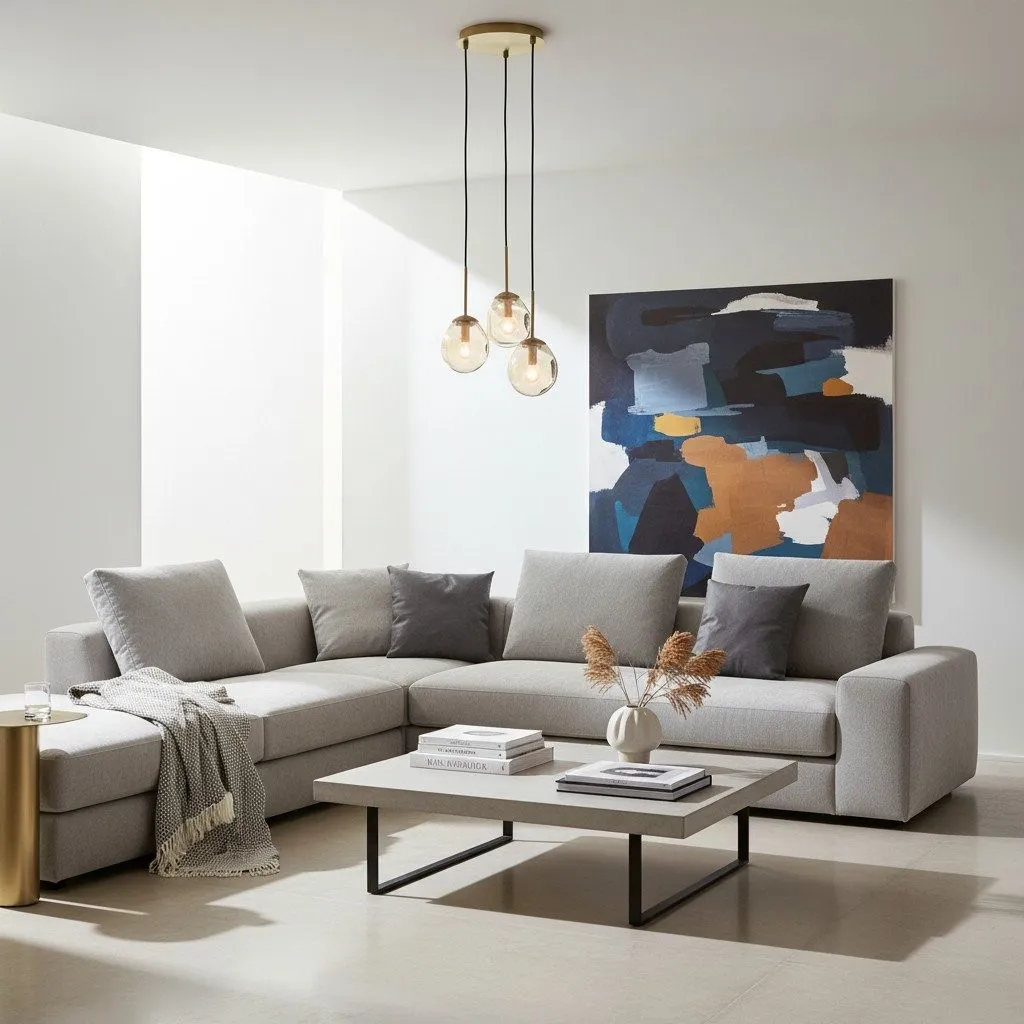 Glissora Hanging Light - Sculptural Cluster Design Tinted Glass and Metal for Entryway KL1739
