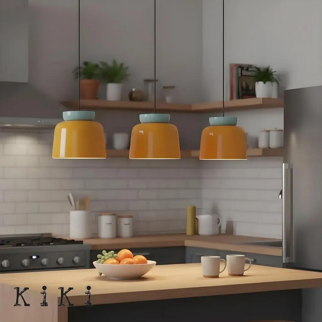 Modern Colorful Ceramic Shade Pendant Light KL1103