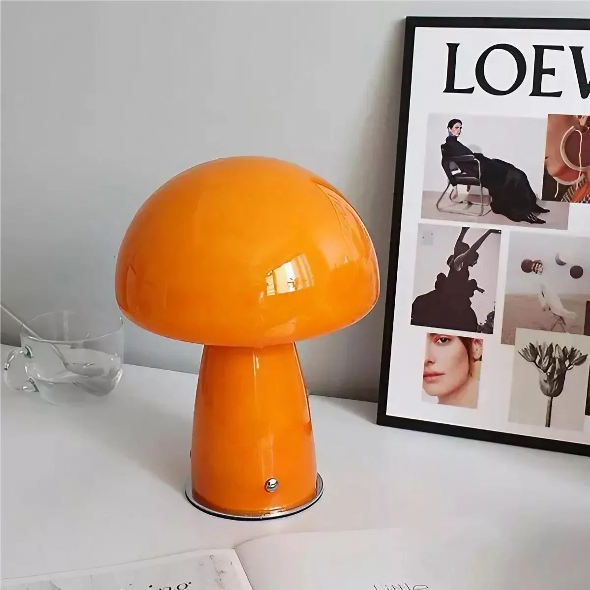 Modern Bauhaus Glass Mushroom Table Lamp KL40