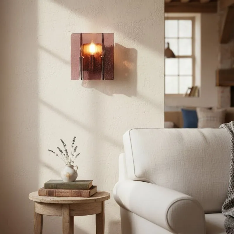 Lumiridge Wall Sconce - Modern Minimalist Metal and Glass Light for Living Room KL2133