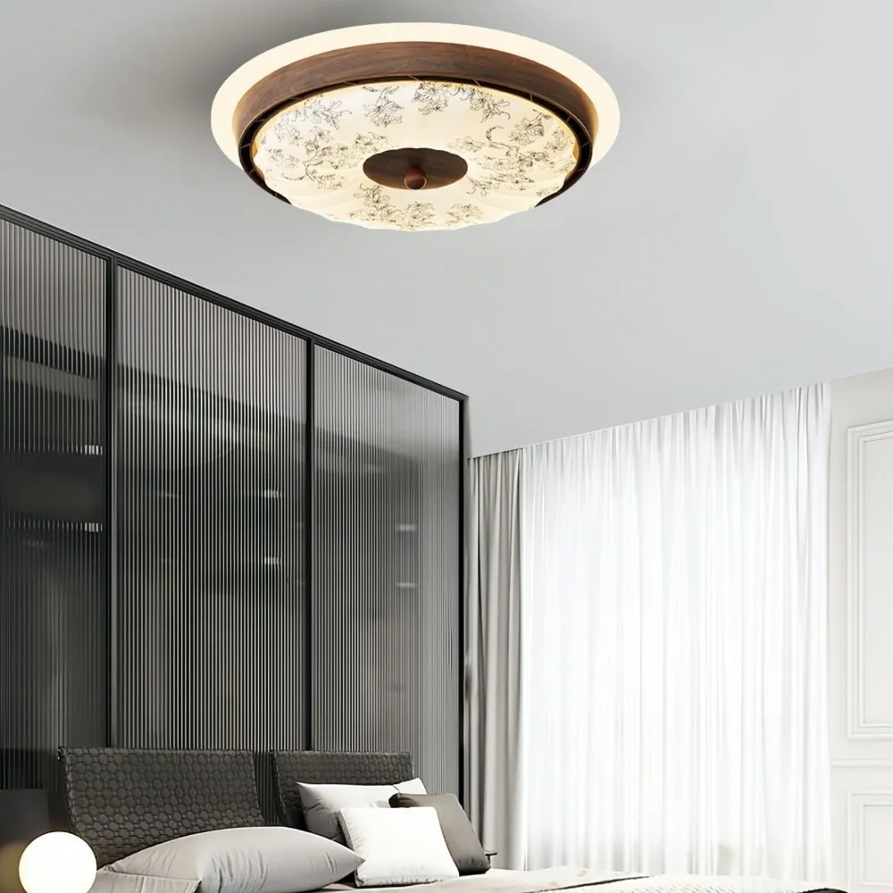 Vintage Bladeless Silent Ceiling Fan Light For Bedroom KL934