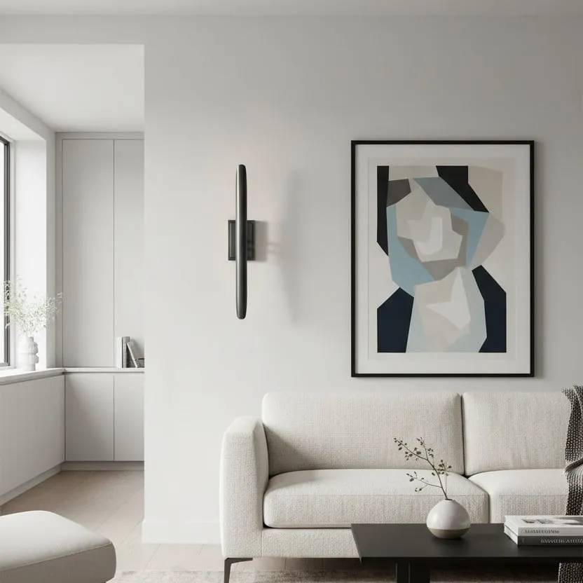 Modo Wall Sconce Minimalist Metal Frame - Contemporary Design for Bedroom, Entryway and Office KL1657