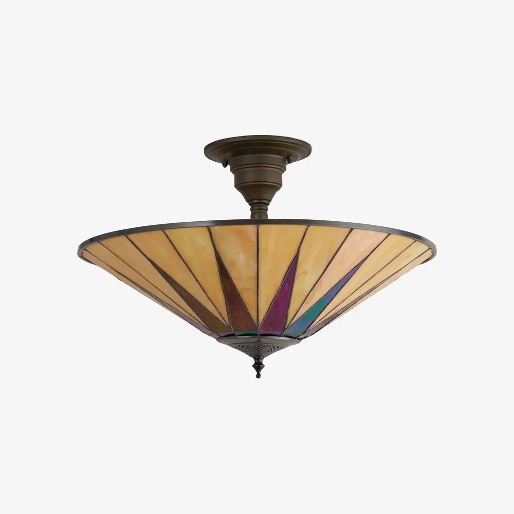 TF Dark Star Design Stained Glass Ceiling Light - Versatile Lighting for Living Room KL1989