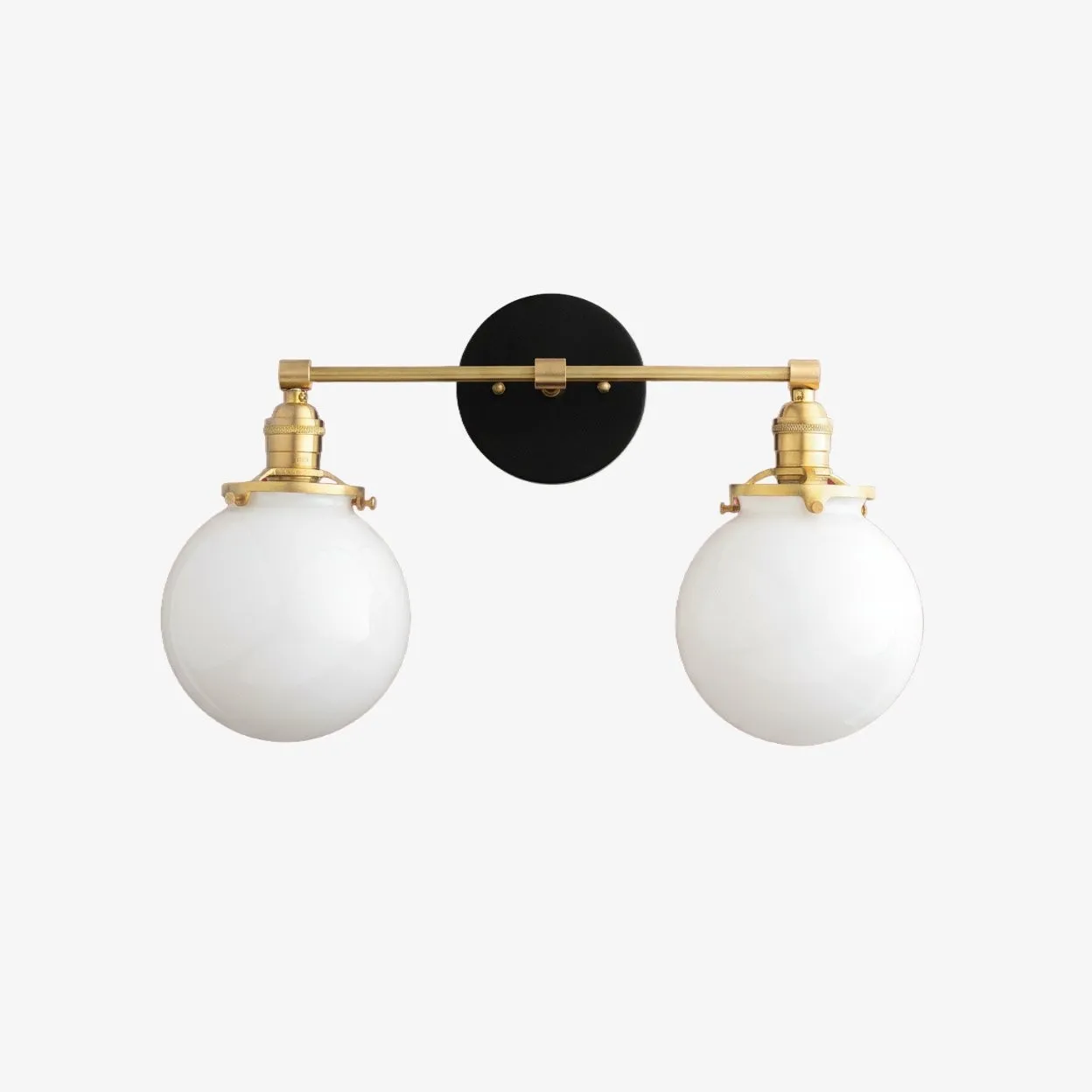Lumio Globe Glass Globe Vanity Light - Modern Two Light Bathroom Sconce KL1404