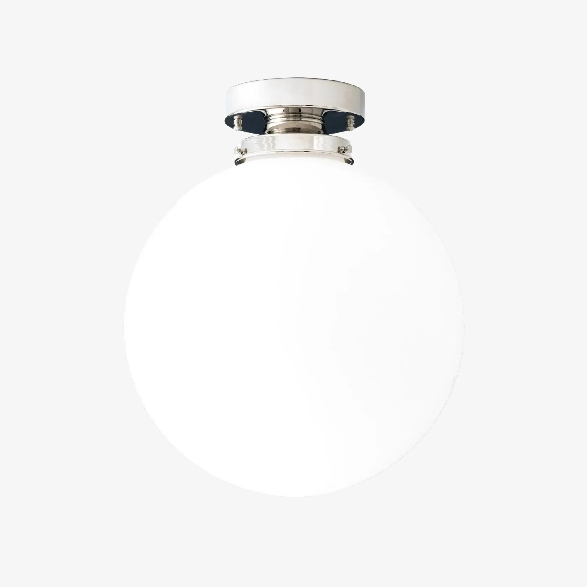 Glorica Glass 12 Inch Globe Ceiling Light - Frosted Glass Art Deco Pendant And Flush Mount KL1486