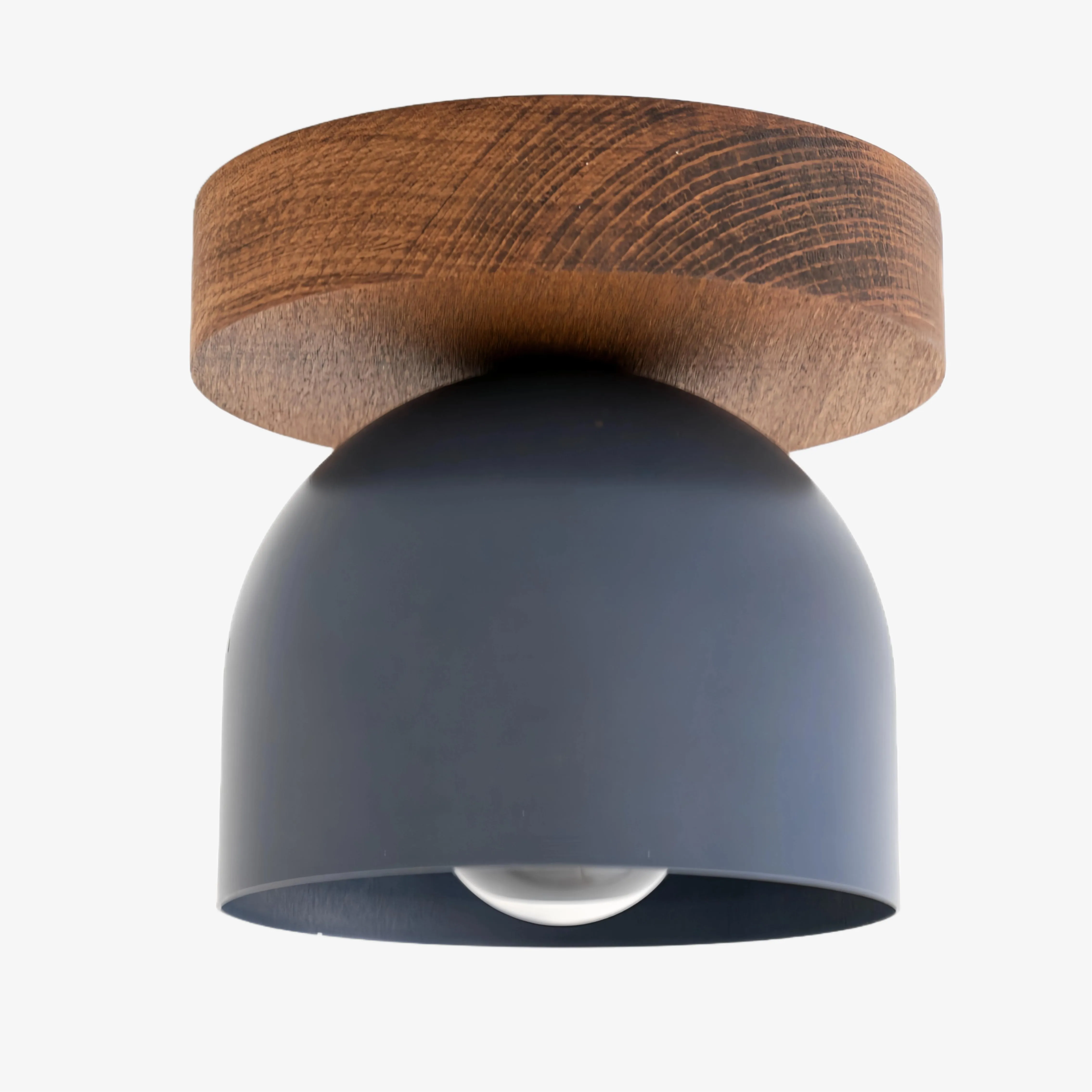 Metio Dome Modern Rustic Ceiling Light - Wooden and Metal Fusion KL1501