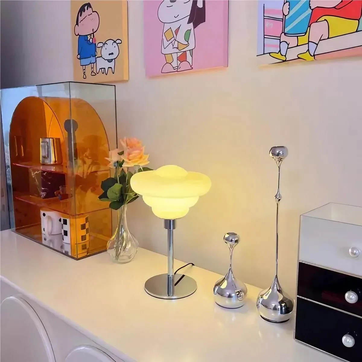 Nordic Minimalist Design Glass Table Lamp KL41