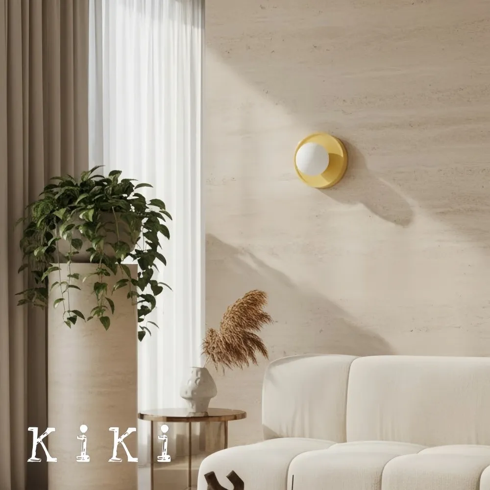 Soina Minimalist Globe Wall Light with Ceramic Base - Warm Ambient Lighting for Home KL1684