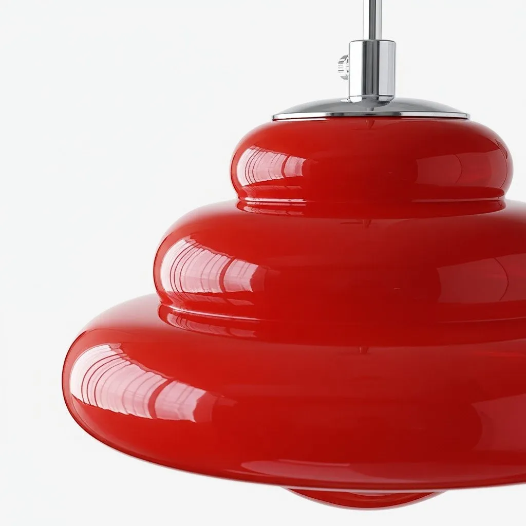 Bomiello Colorful Layered Glass Pendant Light - Modern Pendant Light for Dining and Living Spaces KL2147
