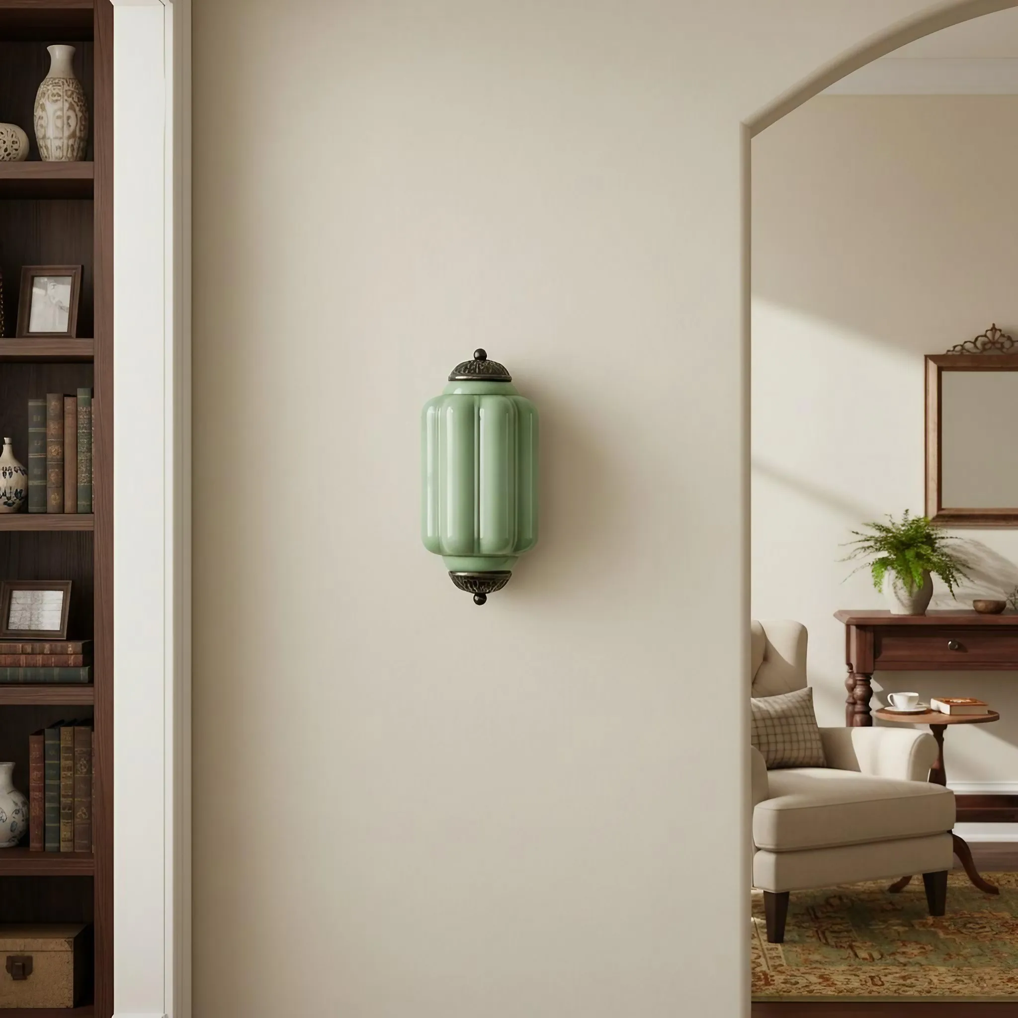 Eloise Long Pumpkin Retro Glass Recessed Wall Lamp KL857