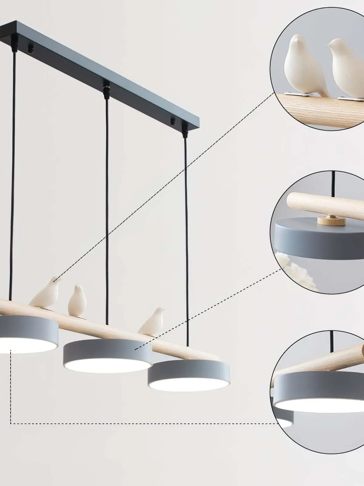 Creative Branch Bird Shaped Pendant Lamp KL864