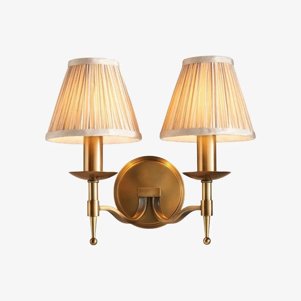 Tela Traditional Brass Wall Sconce - Classic Curved Arm Sconce for Hallway KL1787