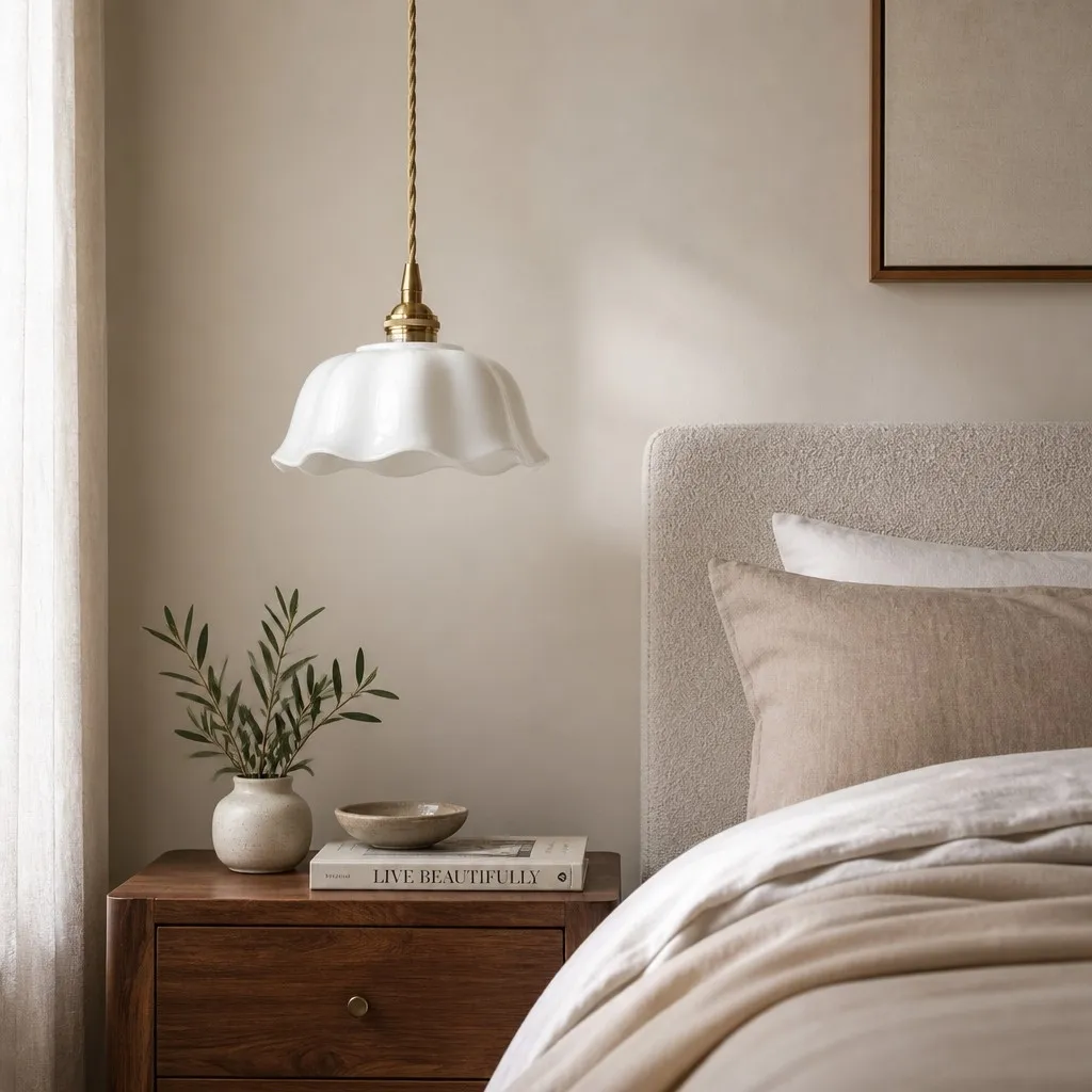 Cienax Mid-Century Flower Ceramic Ceiling and Pendant Light - Suitable for Kitchen and Living Room A55