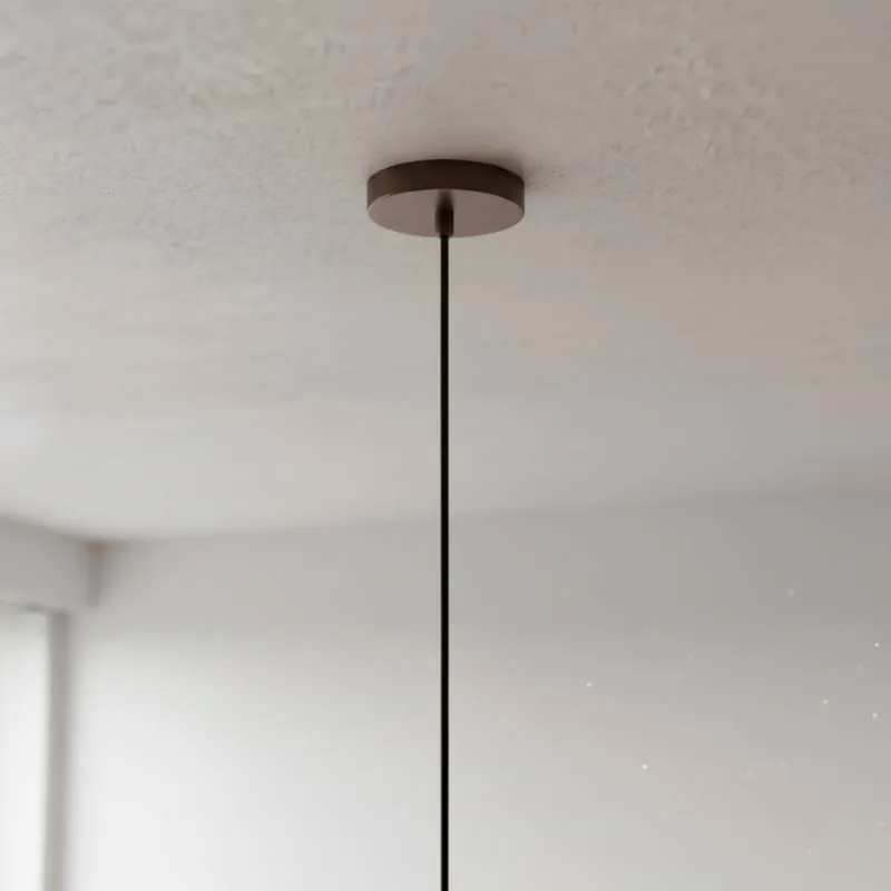 Tarivon Steel Frame Pendant with Fabric Shade - Modern Hanging Lamp for Dining Rooms KL1625