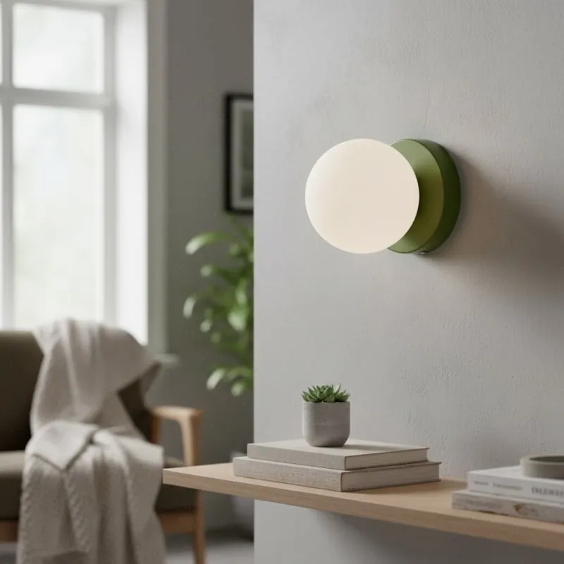 Nuevola Modern Glass Metal Wall Light - Artistic Accent Sconce for Cozy Nooks KL2089