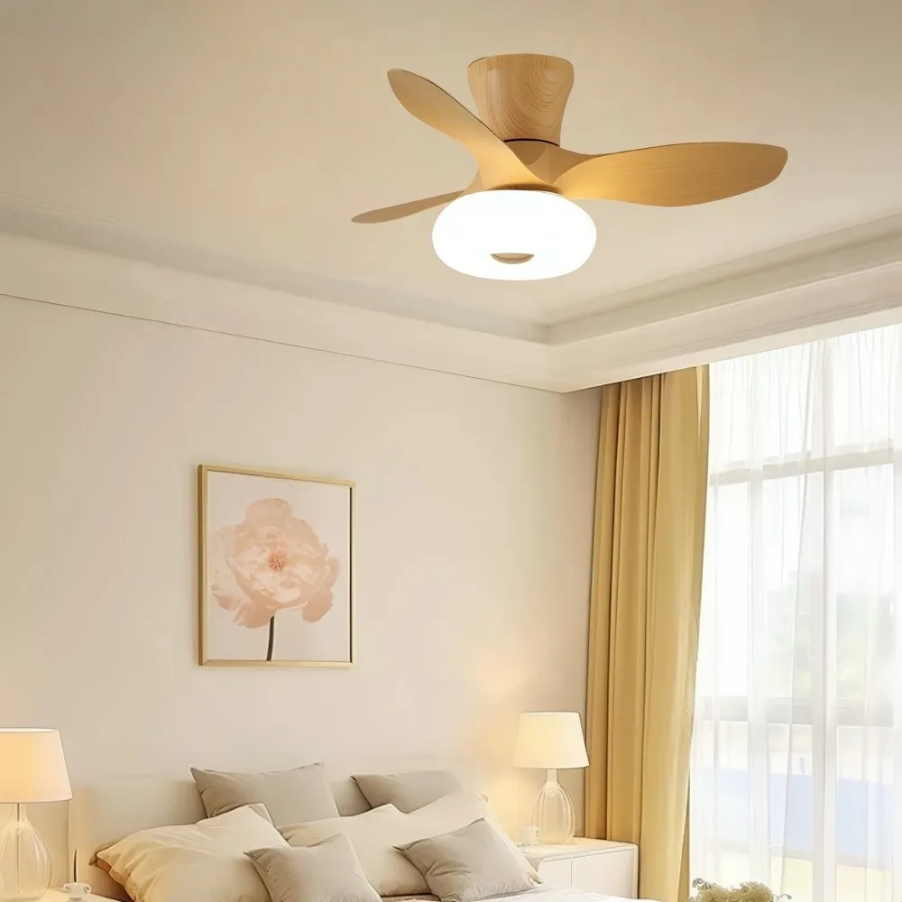 Cream Style Ultra Quiet Led Ceiling Fan For Bedroom KL948