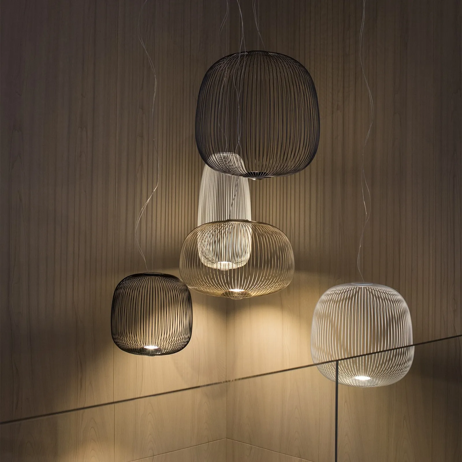 Metal Frame Spokes Pendant Light - Airy Wire Design Lighting for Kitchen Island