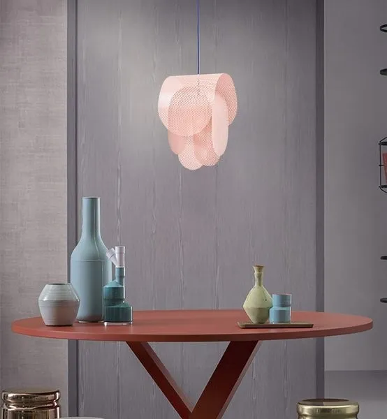 Perforated metal pendant light