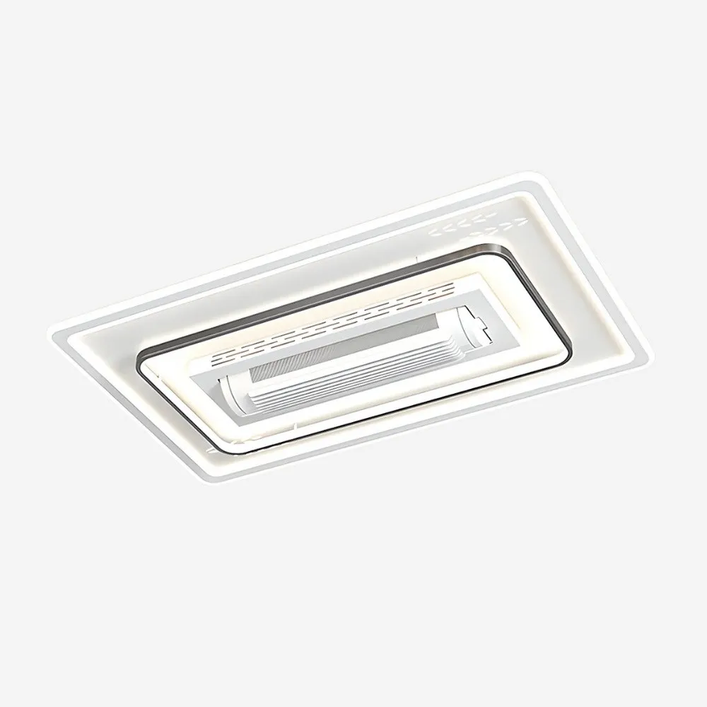 Modern Quiet Flush Mount Bladeless Ceiling Fan Light KL939