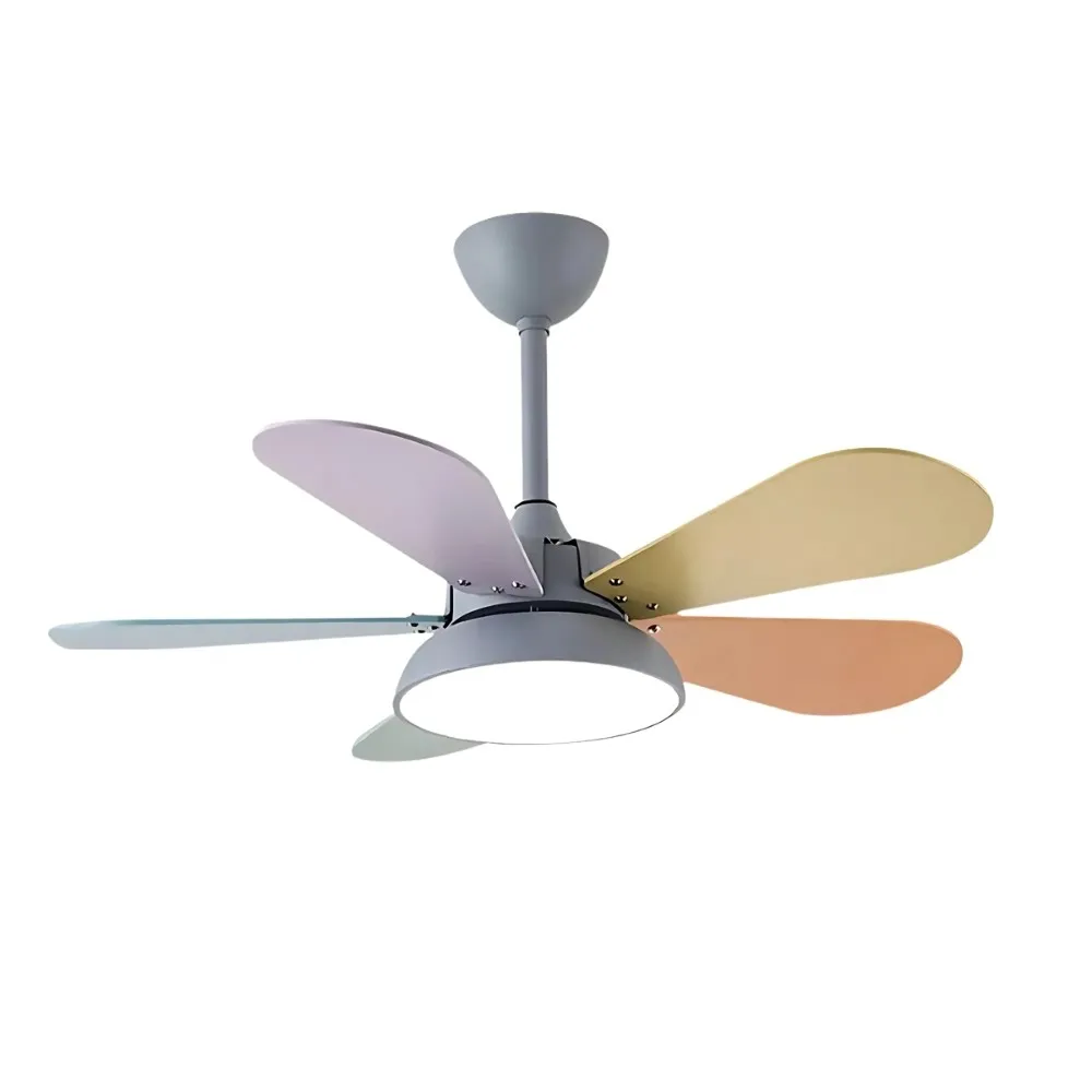 Modern Colorful Led Ceiling Fan Light For Kids Room KL947