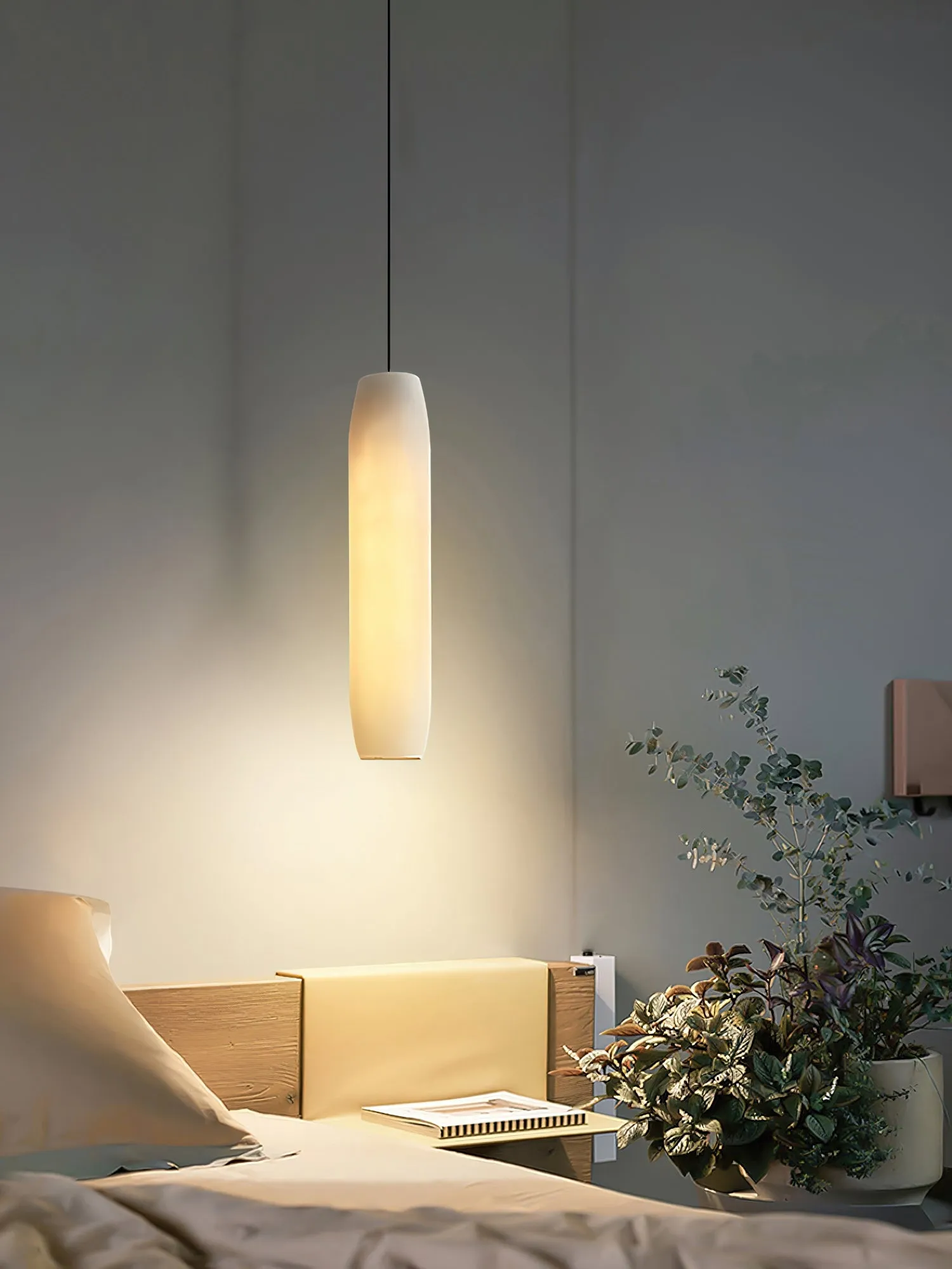 Alabaster Flute Pendant Light D436