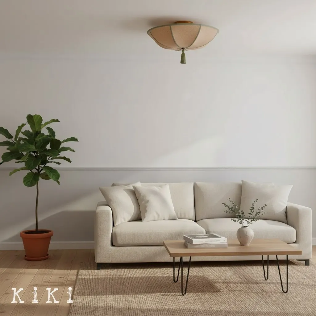 Valoflor Fabric Petal Silhouette Ceiling Lamp - Stylish Elegant Lighting for Living Room KL2130