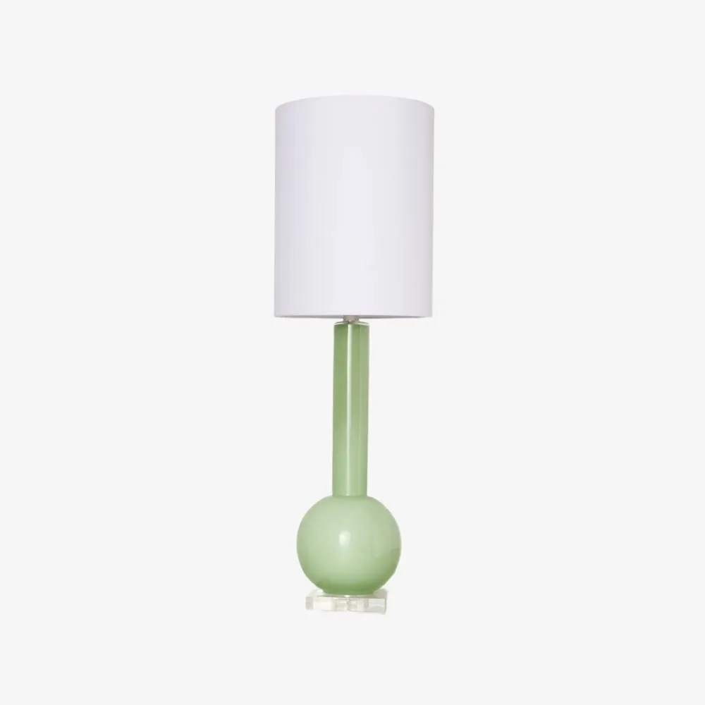 Savara Minimalist Table Lamp - Clean Glass Form with Fabric Shade for Bedrooms KL1652