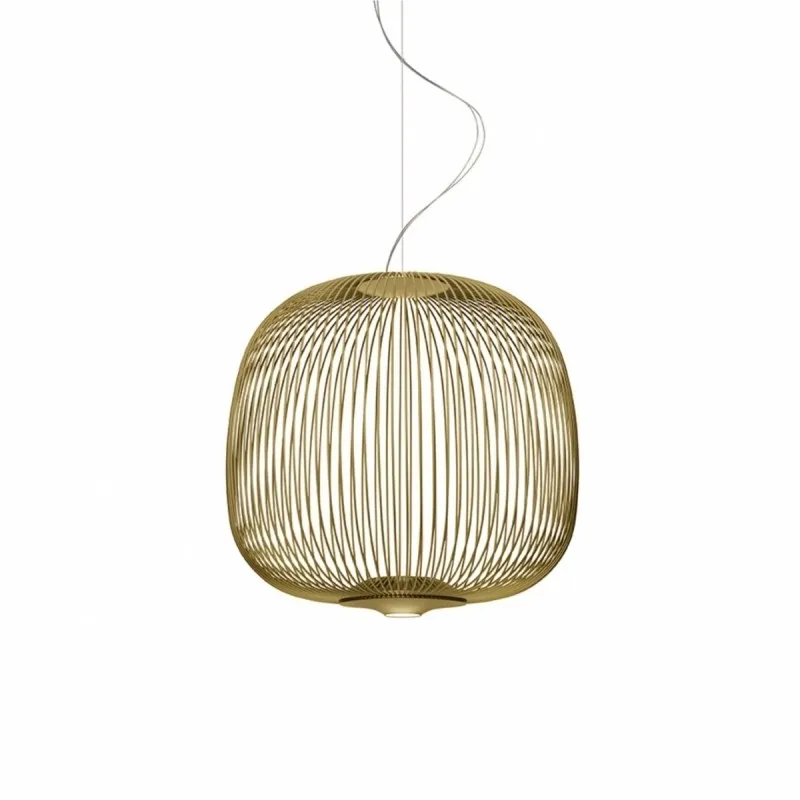 Metal Frame Spokes Pendant Light - Airy Wire Design Lighting for Kitchen Island