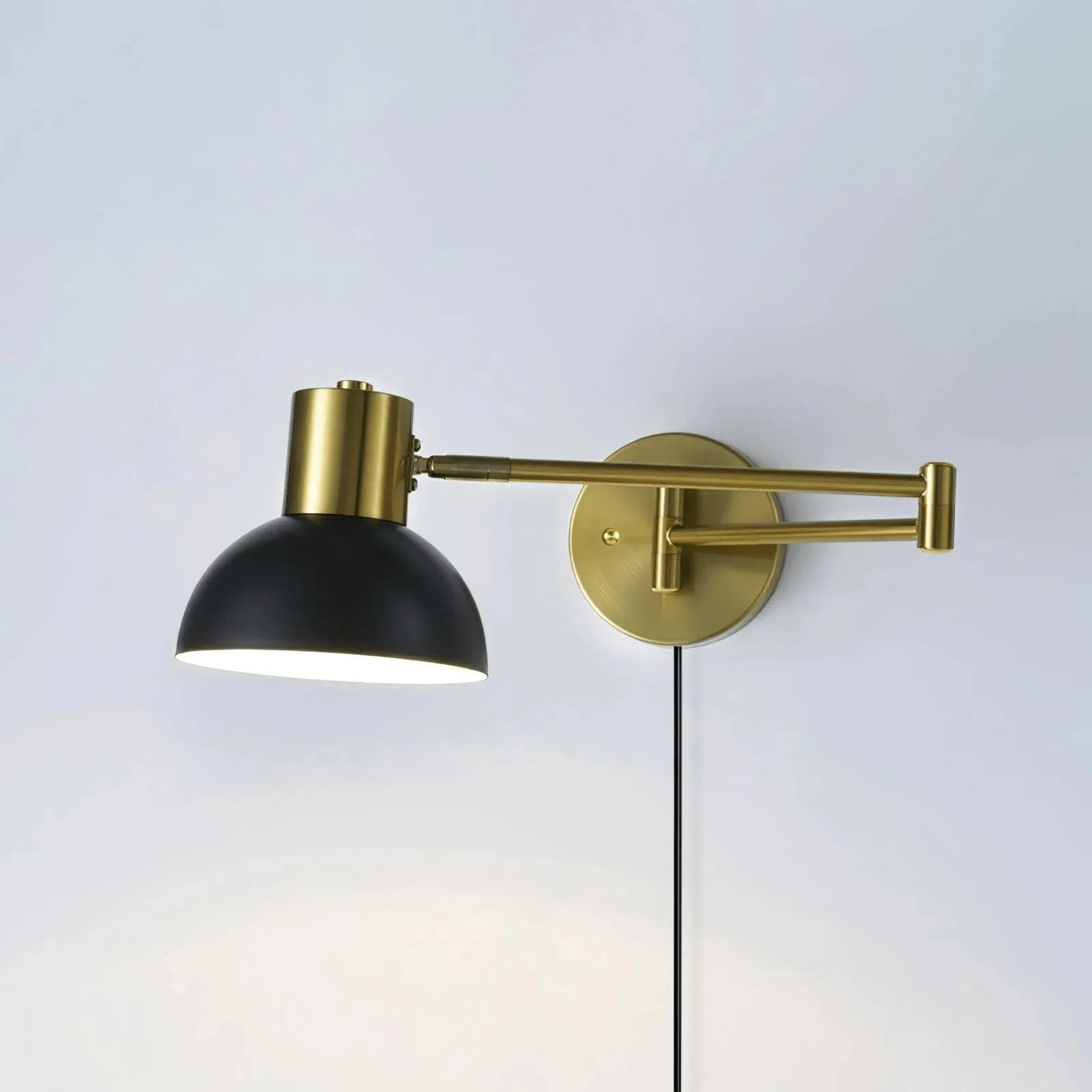 Adjustable Arm Plug In Wall Lamp D371