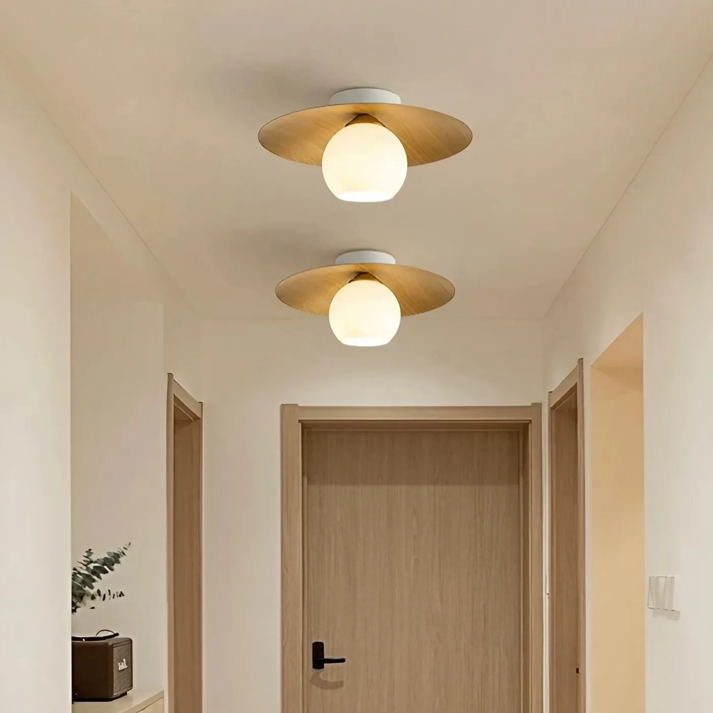 Nordic Ribbed Glass Dome Ceiling Light KL156