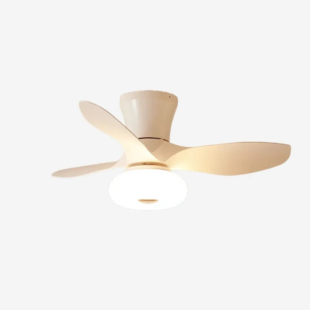 Cream Style Ultra Quiet Led Ceiling Fan For Bedroom KL948
