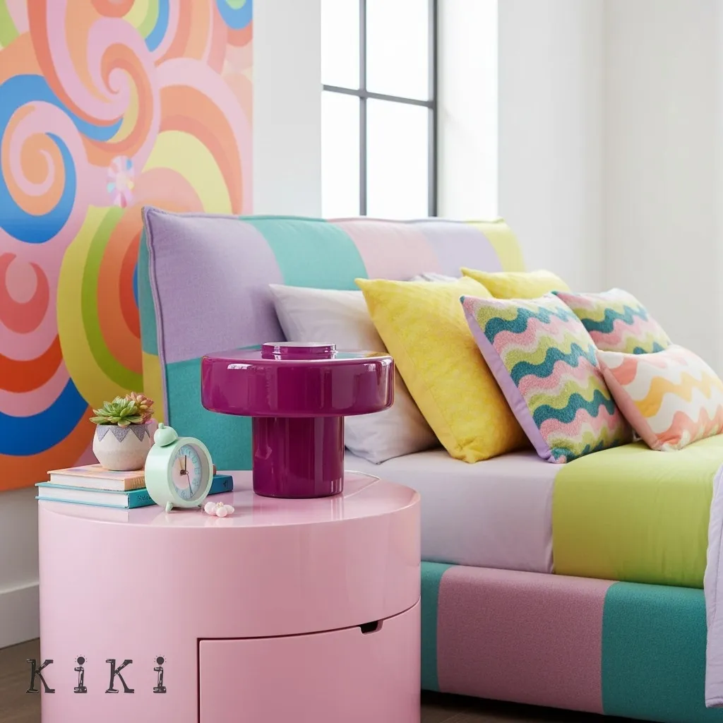 Minimalist Colorful Glass Table Lamp - Modern Style Lamp for Bedside KL2323