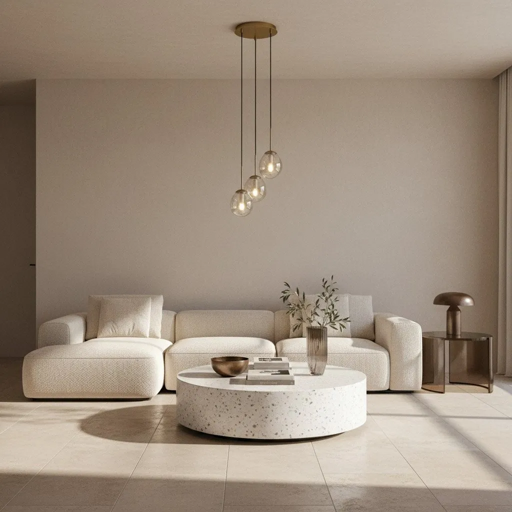 Glissora Hanging Light - Sculptural Cluster Design Tinted Glass and Metal for Entryway KL1739