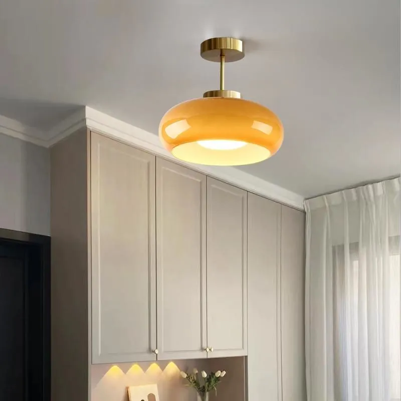 Bauhaus Style Vintage Glass Ceiling Light KL49
