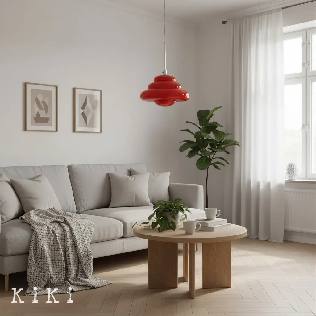 Bomiello Colorful Layered Glass Pendant Light - Modern Pendant Light for Dining and Living Spaces KL2147