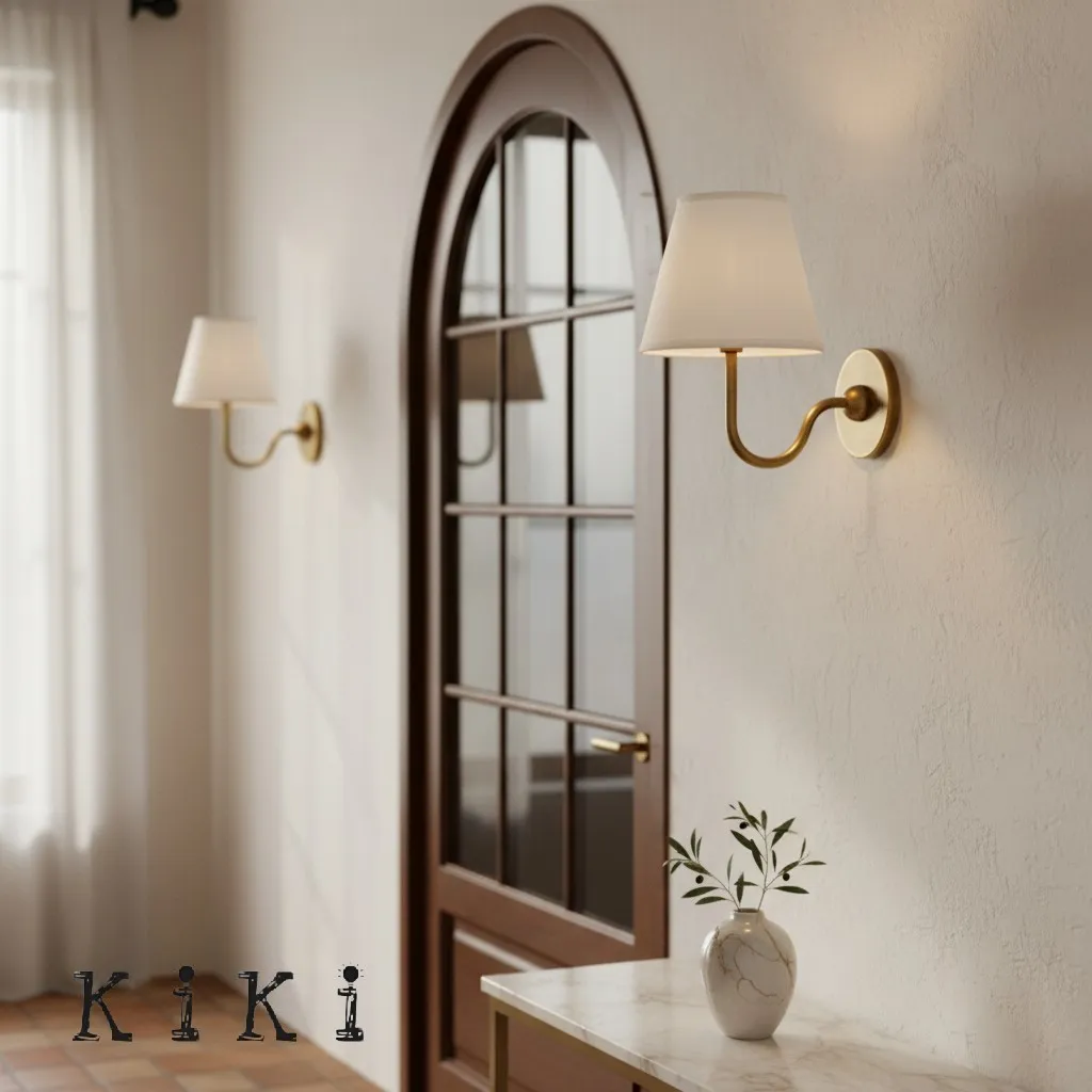 Luvora Vintage Pleated Shade Wall Lamp - Refined Linen Sconce For Bathroom or Corridor KL1272