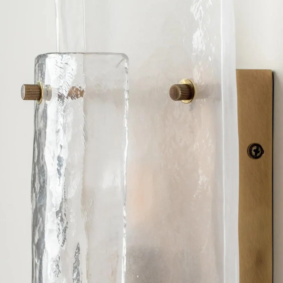 Velora Layered Textured Glass Wall Light - Living Room or Hallway Sculptural Modern Design KL2344