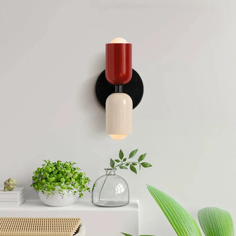Metal Up Down Wall Sconce - Contemporary Colorful Wall Light for Hallway and Office