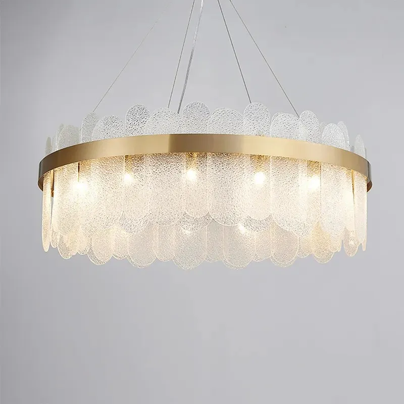 Modern Round Glass Chandelier