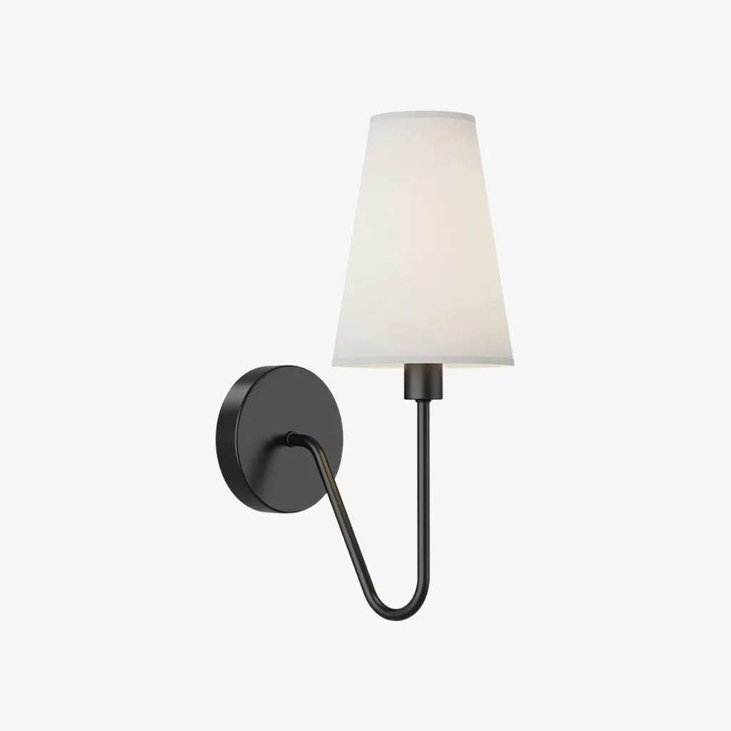 Arcuma Vintage Fabric Shade Wall Lamp for Bedroom and Living Room KL2061