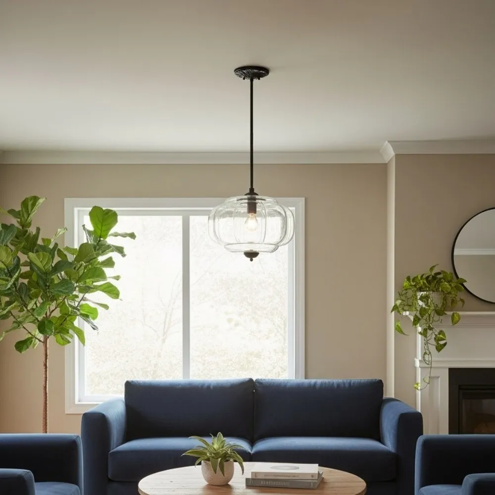 Retro Glass Eloise Pendant Light For Kitchen Island KL801