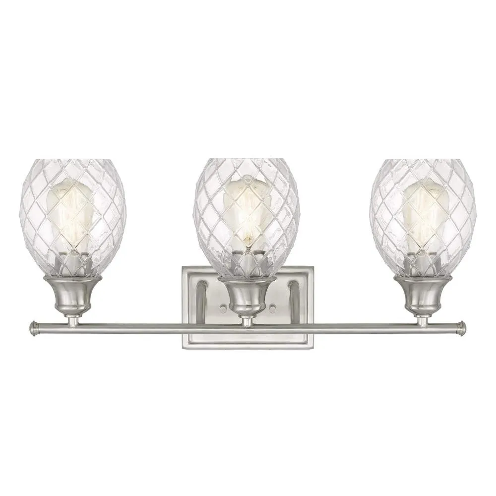 Modern Farmhouse Brushed Nickel Glass Wall Light KL79