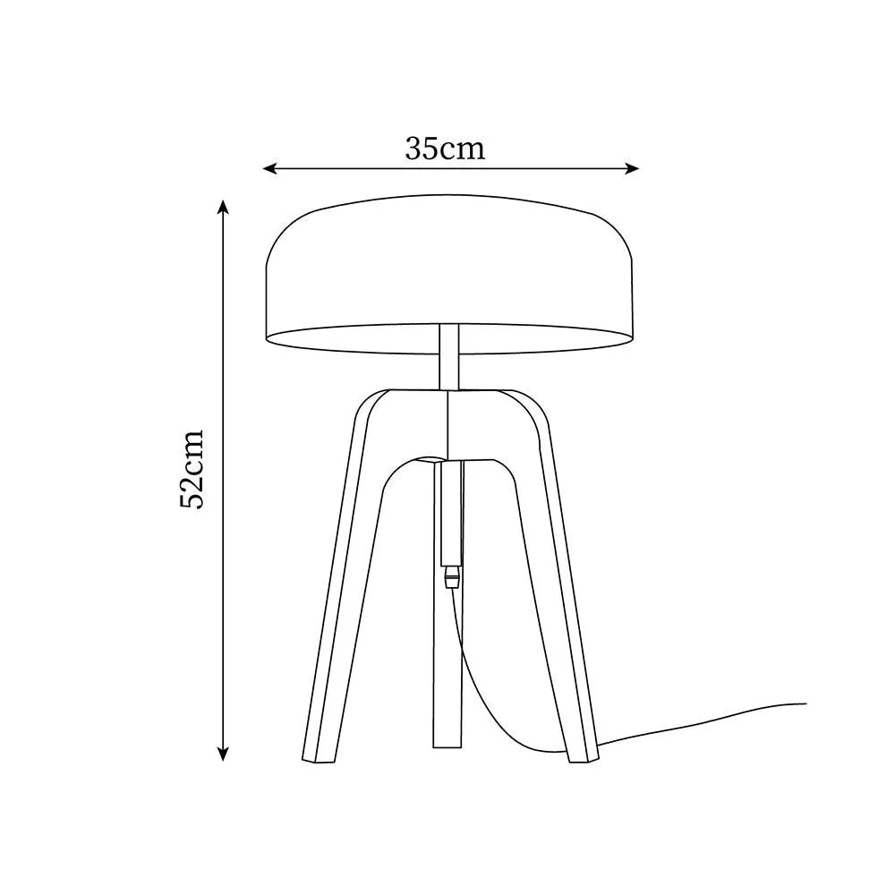 Minimalist Wood Tripod Table Lamp KL700