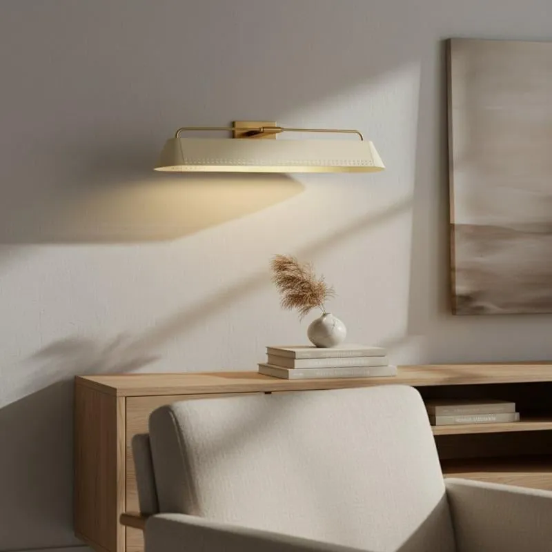 Libris Wall-Mounted Picture Light - Modern Steel Frame with Soft Sand Shade for Entryway & Dining KL2167