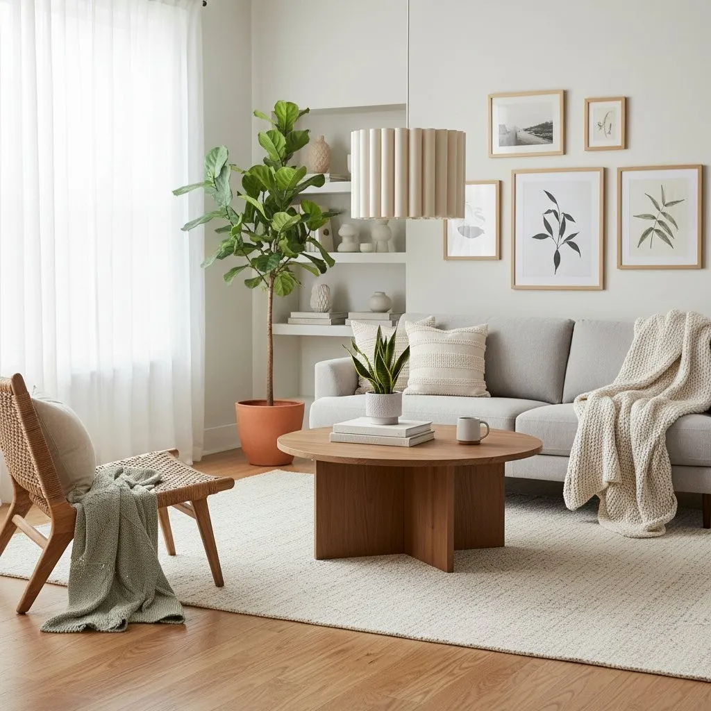Velura Pendant Lamp - Beige Linen Shade for Dining and Living KL2027
