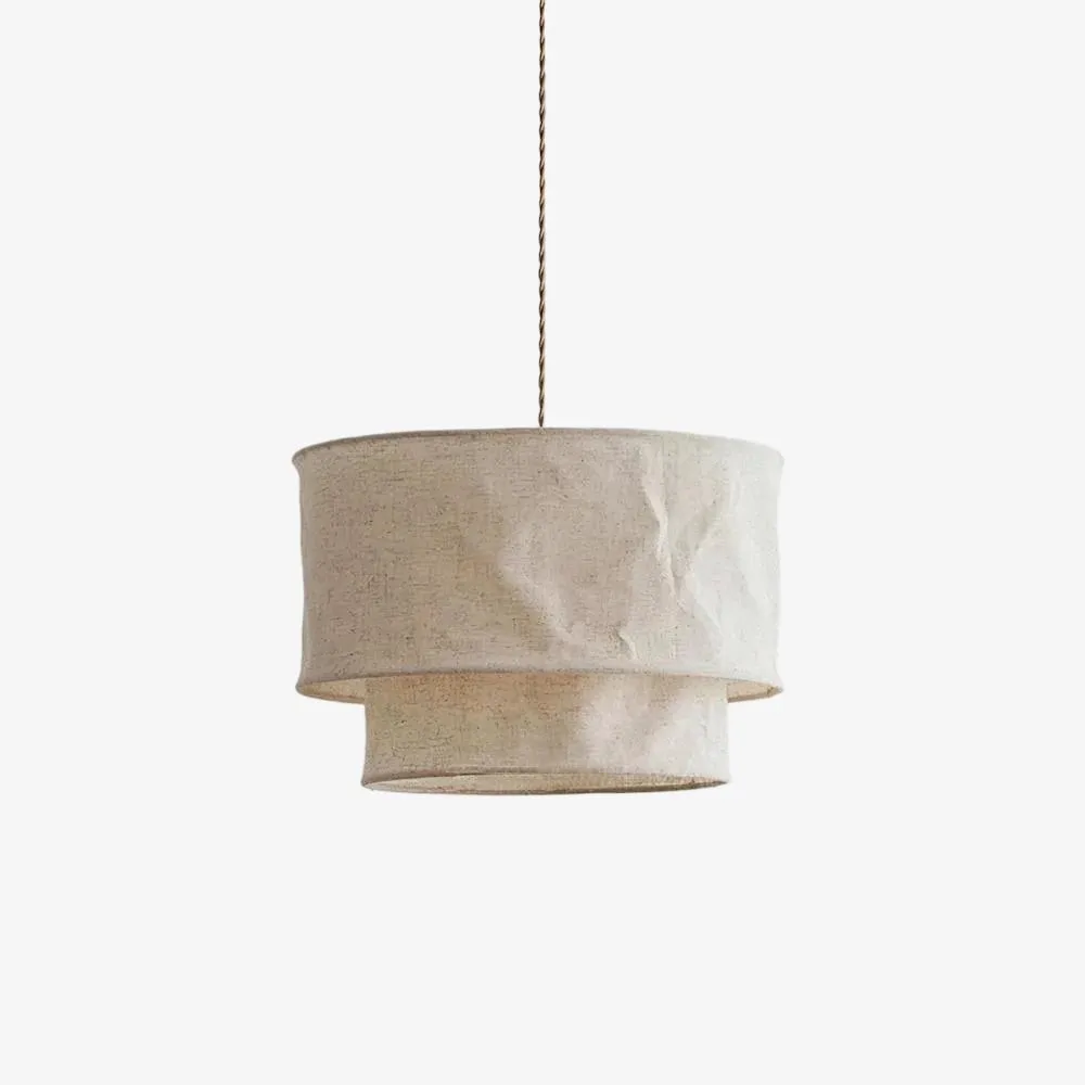 Aeroloom Minimalist Layered Textile Pendant Light for Dining and Lounge Areas KL2086