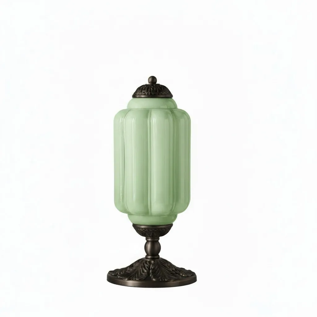 Eloise Vintage Glass Pumpkin Table Lamp - Decorative Accent Lighting for Living Spaces KL876