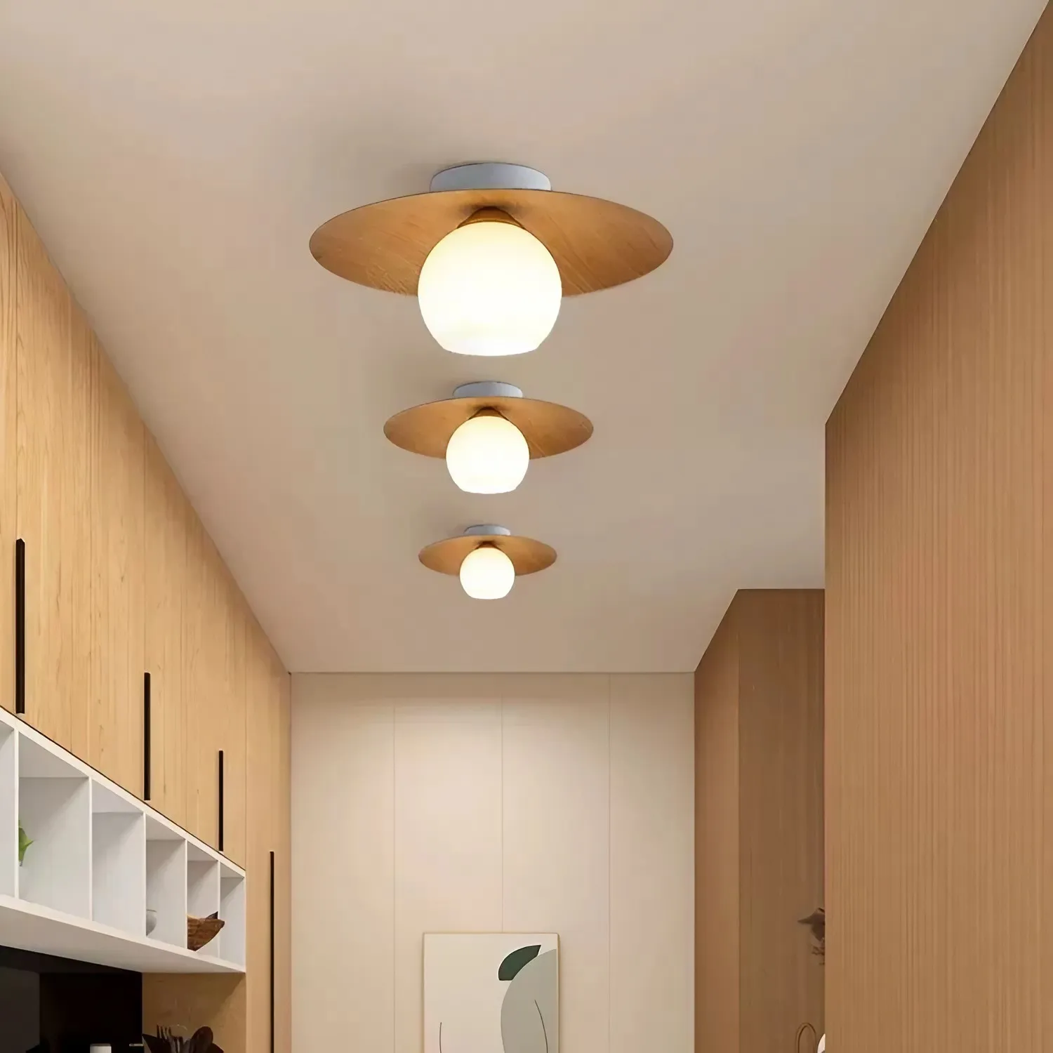 Nordic Ribbed Glass Dome Ceiling Light KL156