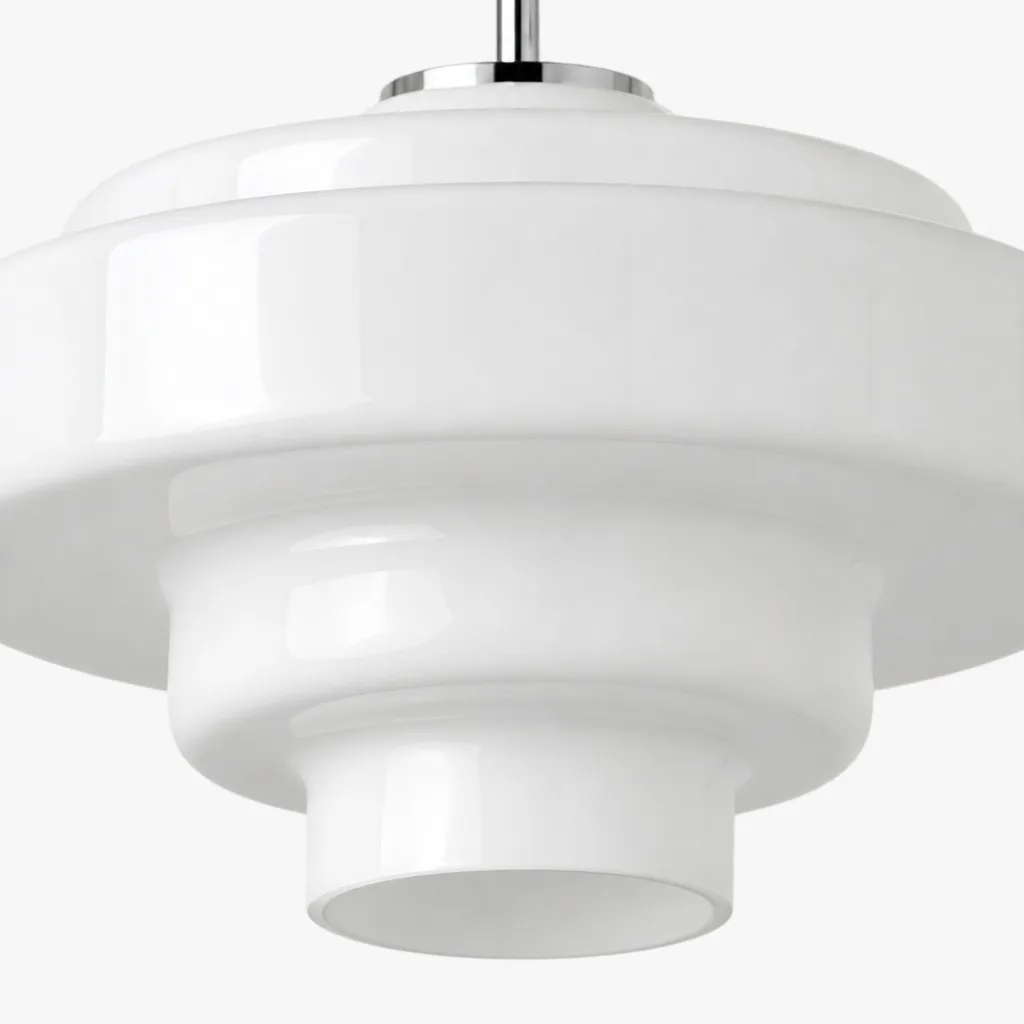 Koloro Glass Ceiling Light - Layered Rounded Design Lampshade for Hallway or Cloakroom A59