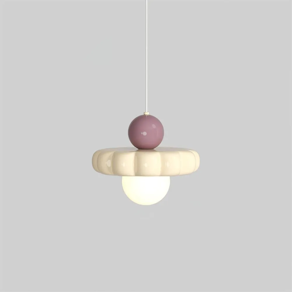 Cream Style Long Line Pumpkin Texture Pendant Lamp KL294
